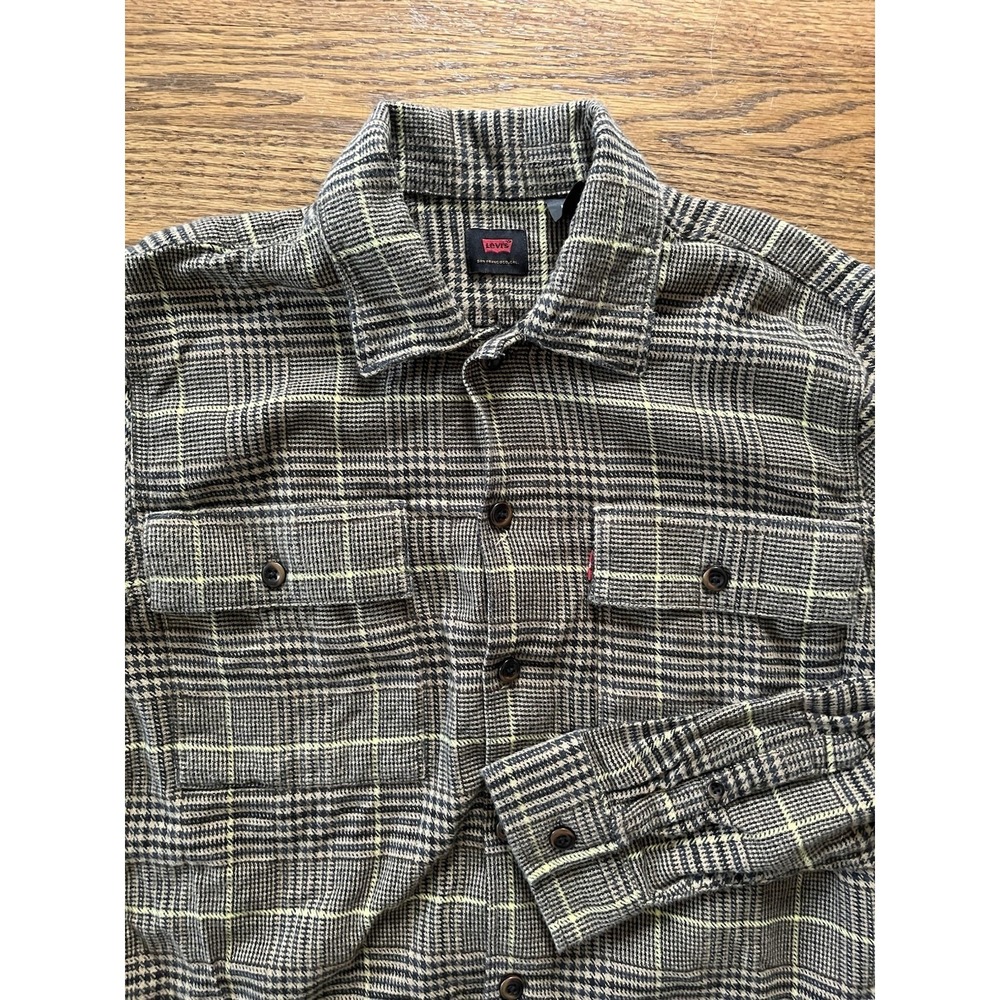 Levi's Classic Worker Overshirt‎ Men's Medium Long Sleeve Flannel Plaid